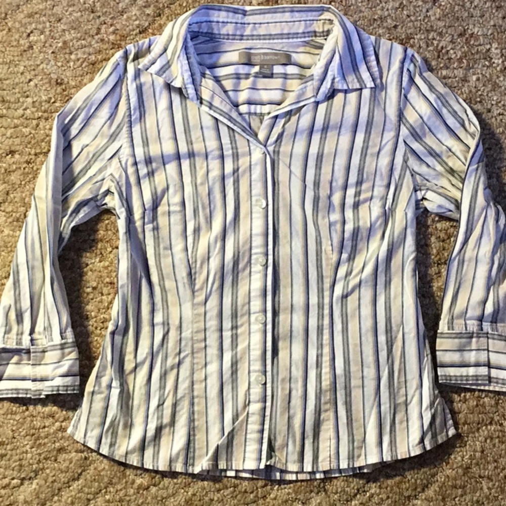 Croft & Barrow Stretch Button Down Top, Small